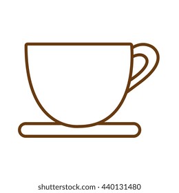white cup of coffee front view over isolated background,vector illustration