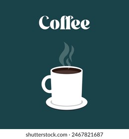 es una taza blanca de café ilustración
