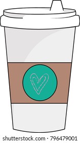 white cup of coffee to take away