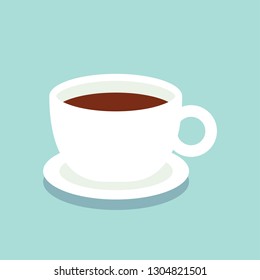White Cup of coffee. Vector illustration