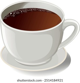 A white cup filled with coffee