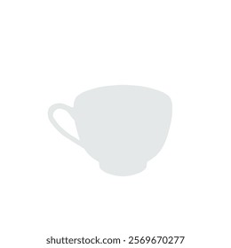 white cup icon illustration without background