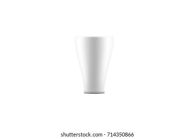 White cup on white background
