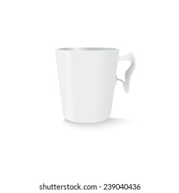 White cup template for marketing. Illustration made in vector.