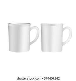 White cup template. Ready for your design picture Mock up Vector EPS10