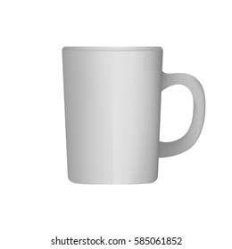 White cup template. Ready for your design picture Mock up Vector EPS10.