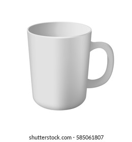 White cup template. realistic 3d mockup glass Ready for your design picture Mock up Vector EPS10