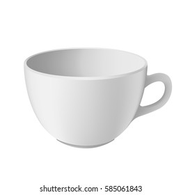 White cup template realistic mockup 3d. Ready for your design picture Mock up Vector EPS10.
