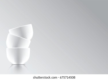 white cup in vector