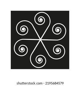 rizo blanco para el diseño decorativo. Ilustración vectorial. imagen de stock.