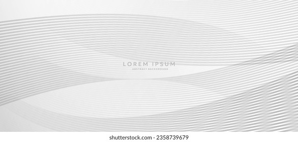 White curve abstract background vector illustration. curved banner background
