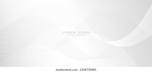 White curve abstract background vector illustration. curved banner background