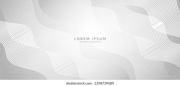 White curve abstract background vector illustration. curved banner background
