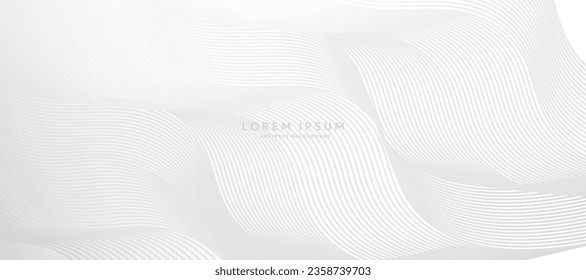 White curve abstract background vector illustration. curved banner background
