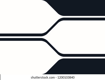 White curve on a black background. Abstract Graphic design, Vector illustrator