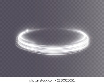 White curved light line, rope, tape. Smooth festive light line with light effects. Element for your design, advertising, postcards, invitations, screensavers, websites, games.