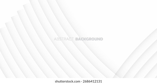 White Curved Line Abstract Background. Modern creative trendy design in vector illustration