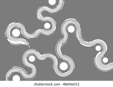 white curved line abstract background