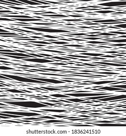 White curving lines overlapping, creating modern, abstract pattern on black base