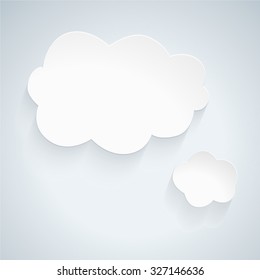 white cut paper sticker