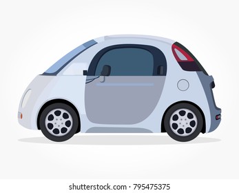 Side View White Microcar 3d Stock Illustration 1303397815