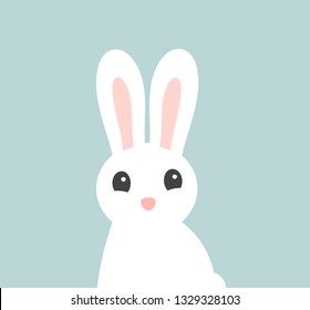 White Easter Rabbit Easter Bunny Stock Vector (Royalty Free) 383350987 ...