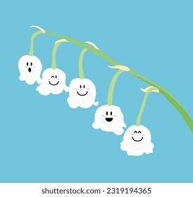 Weiße süße Blumen, Vektorbild oder Clipart