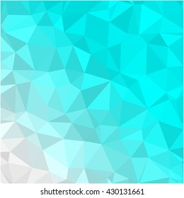 White cyan low poly beautiful background