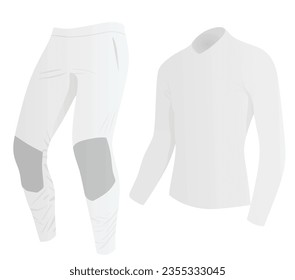 Weiße Fahrradlehre und Hose. Vektorgrafik