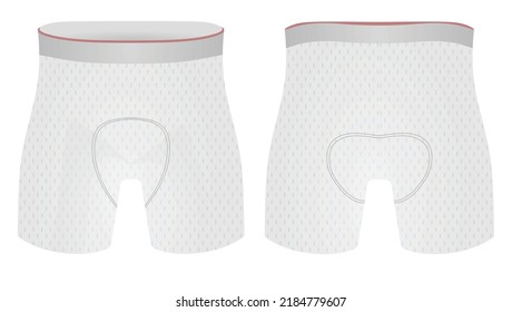 White cycling shorts. vector illustration