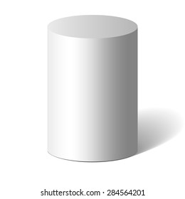 White Cylinder 3D