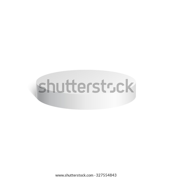 Download White Cylinder Hockey Puck 3d Geometric Stock Vector Royalty Free 327554843