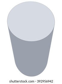 White cylinder isolated 