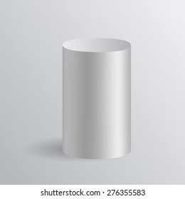 White cylinder made in vector