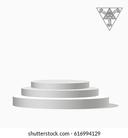White cylinder on a white background. Vector illustration of an eps 10.