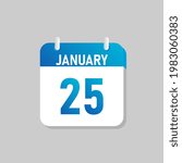 White daily calendar Icon January in a Flat Design style. Easy to edit Isolated vector Illustration.