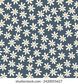 White Daisies Background eps Vector