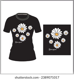 White daisy chamomile. Cute round flower plant collection. Growing concept  vector design