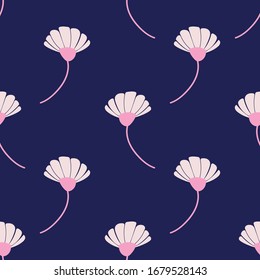 White daisy flowers seamless repeat pattern for wrapping paper,prints,fabrics.