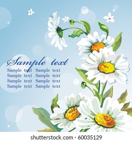 Weiße Schwungräder auf blauem Hintergrund. Blumenvintage-Tapete.
