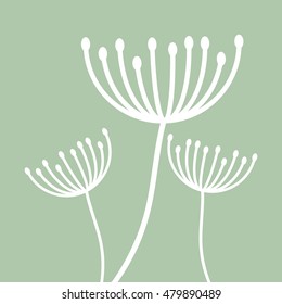 White dandelion icon. Summer seed plant and flower theme. Colorful design. Pastel background. Vector illustration