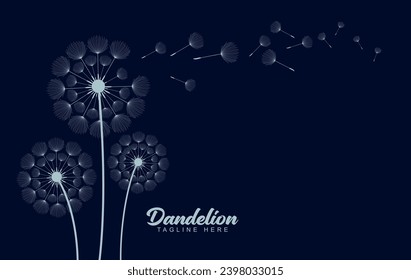 Decal de pared de Dandelion blanco, flujo en la pared de viento, pegatinas de pared de diente de león, habitación de niños con cubierta de pared voladora de diente de león 