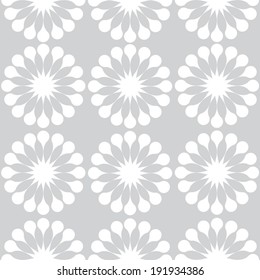 white dandelions flowers seamless pattern