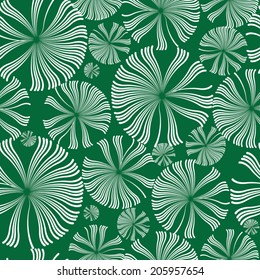 white dandelions flowers seamless pattern