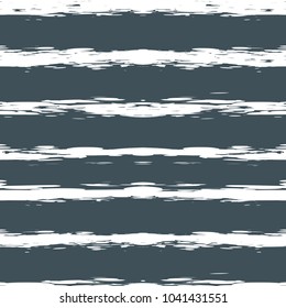 white and dark blue horizontal lines art grunge paint seamless pattern, background, wallpaper, texture, vector design