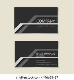 White and dark gray Modern Business-Card.