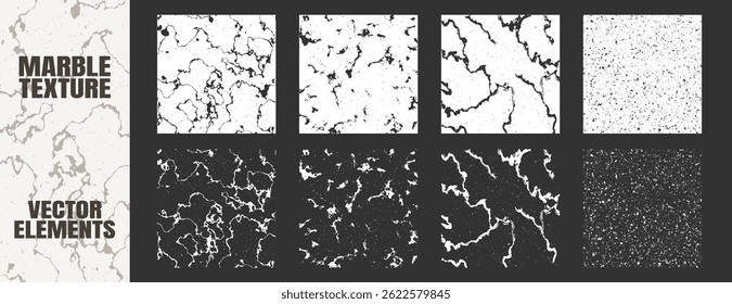 White and Dark Marble Stone Texture Background. Seamless Natural Pattern for Design and Interior Work