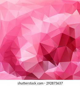 White and dark pink gradient abstract geometric rumpled triangular low poly style for background