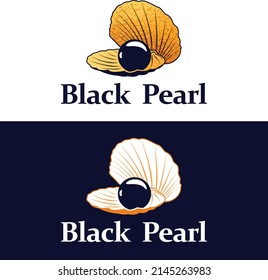 White And Dark Theme Logo Black Pearl