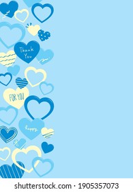 White day background frame, three-colored heart